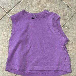 Womens Nike Purple Cropped Shirt